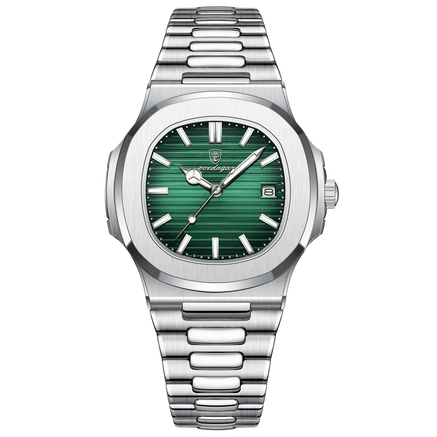 ARGOS™ – Montre Carrée Homme en Acier Inoxydable | Étanche, Quartz & Élégante